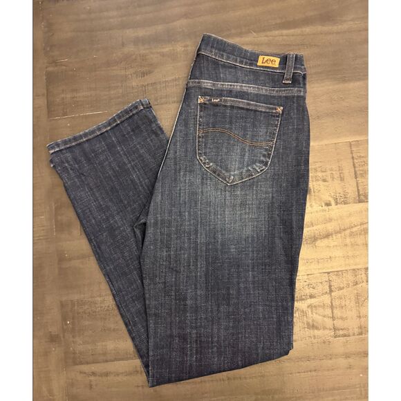 Lee Relaxed Fit Straight Leg Mid Rise Jeans - Sz 10M - Picture 1 of 13
